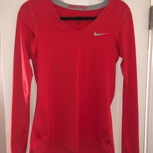 Womens NikePro Long Sleeve DriFit Fitted Top